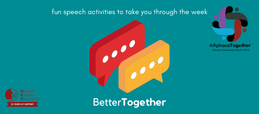 daily speech activities you can do together or alone